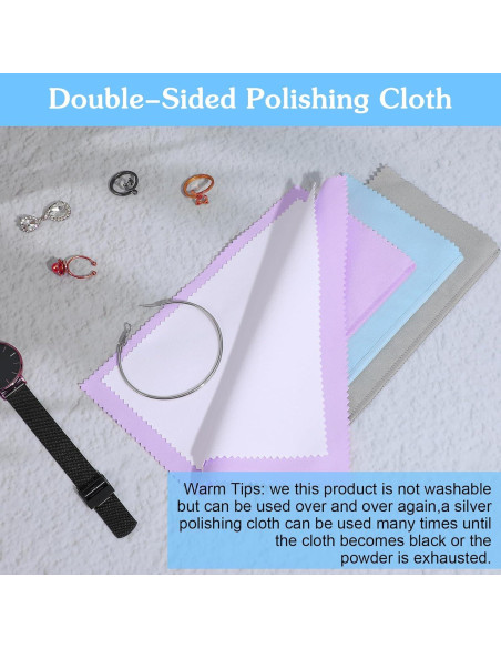 Paquete de 4 paños de pulido de joyas Quilax 20x20 cm