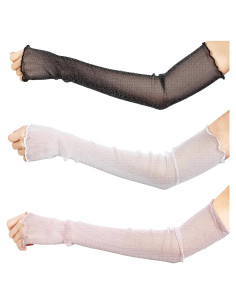 Mangas Largas de Encaje SATINIOR para Mujeres - 3 Pares UV