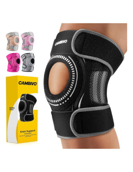 Faja de Rodilla CAMBIVO ELITE con Gel y Estabilizadores - Grande