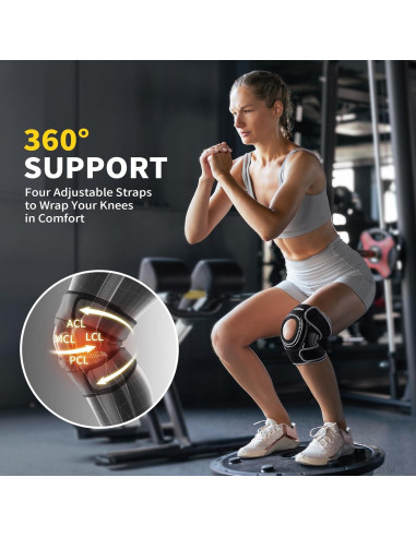 Faja de Rodilla CAMBIVO ELITE con Gel y Estabilizadores - Grande