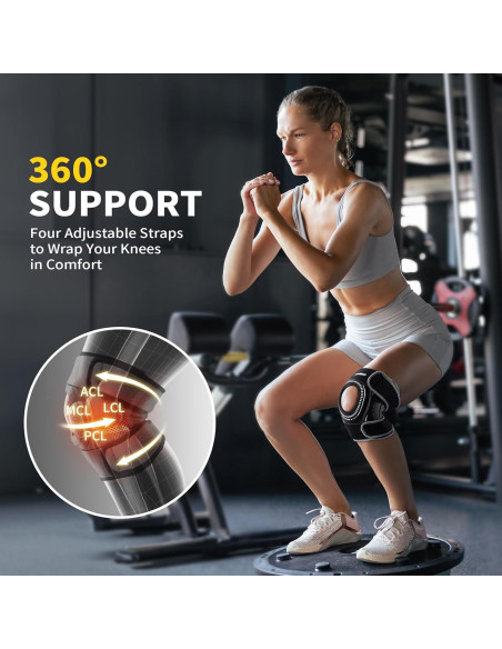 Faja de Rodilla CAMBIVO ELITE con Gel y Estabilizadores - Grande