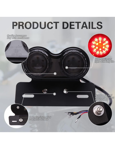 Luz Trasera LED DREAMIZER 40W para Motocicleta y Bicicleta