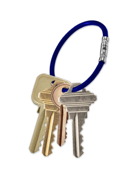 Anillo de Llave Twisty Lucky Line 12.7 cm Azul Paquete de 5