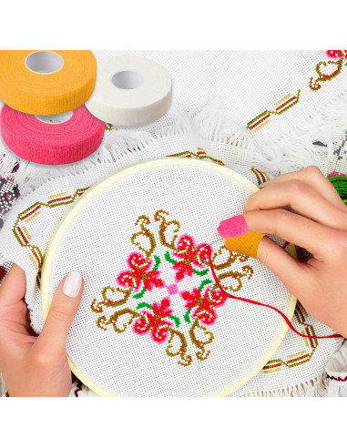 Dedales de Coser a Mano LLMSIX 3 Piezas Cinta Suave 18m