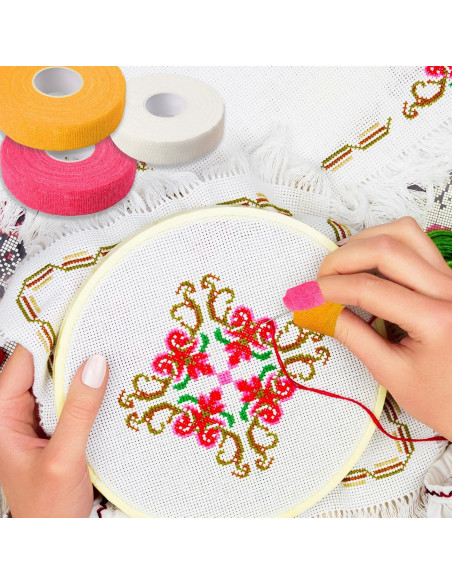 Dedales de Coser a Mano LLMSIX 3 Piezas Cinta Suave 18m