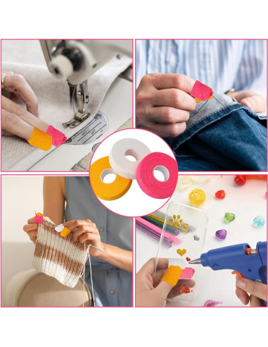 Dedales de Coser a Mano LLMSIX 3 Piezas Cinta Suave 18m