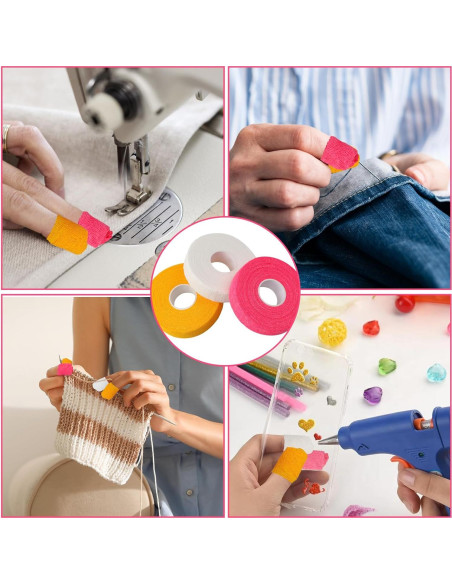 Dedales de Coser a Mano LLMSIX 3 Piezas Cinta Suave 18m