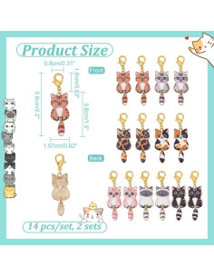 Marcadores de Puntos para Tejer NBEADS 28 Pcs 5.6 cm 2