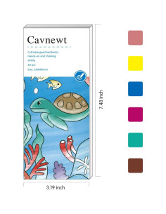 Libro de Acuarela Pocket Cavnewt - Mundo Submarino, 21 Páginas 2