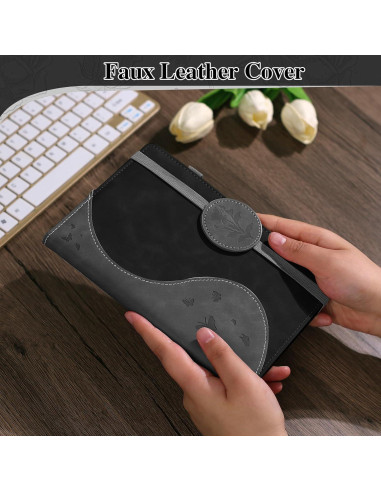 Cuaderno A5 Rayado Soomeet Tapa Dura Cuero Negro 200 Páginas