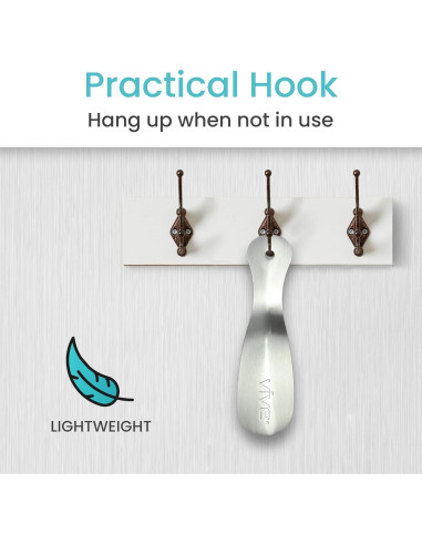 Calzador de Acero Inoxidable Vive Health - 19.05 cm - Doble Extremo