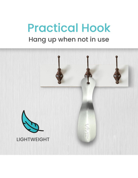 Calzador de Acero Inoxidable Vive Health - 19.05 cm - Doble Extremo