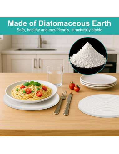 Juego de 3 Trivets Redondos Renawe de Diatomita 20 cm