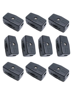 Interruptor de Cable Rotativo Luomorgo 3A 125V 10pcs Negro