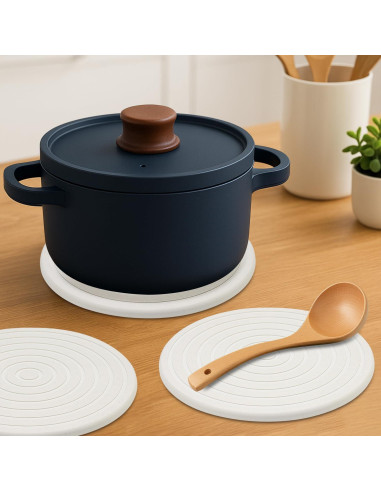 Juego de 3 Trivets Redondos Renawe de Diatomita 20 cm