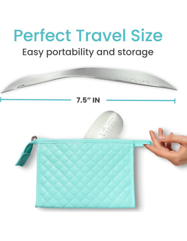 Calzador de Acero Inoxidable Vive Health - 19.05 cm - Doble Extremo