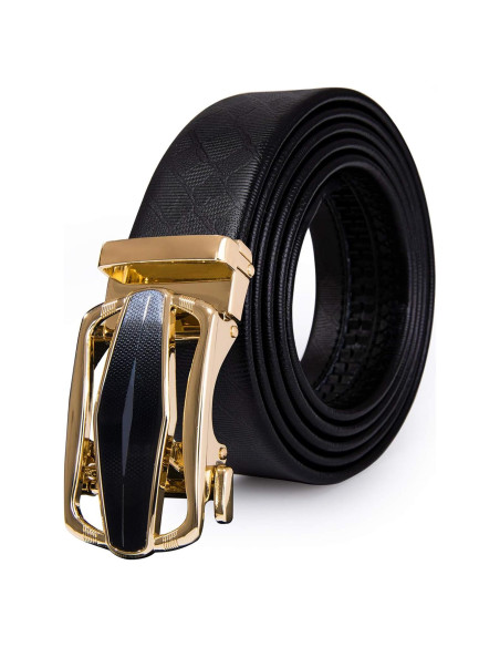 Cinturón Ratchet Barry.Wang Cuero Genuino Ajustable 2.86cm