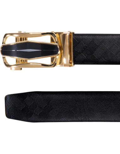 Cinturón Ratchet Barry.Wang Cuero Genuino Ajustable 2.86cm