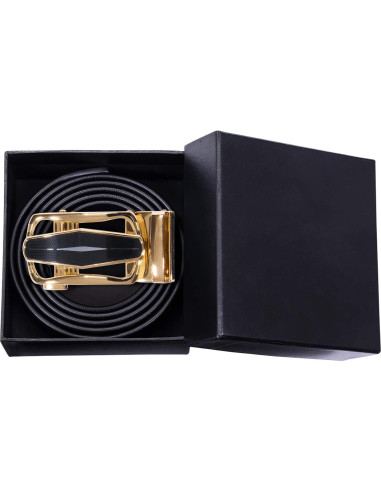 Cinturón Ratchet Barry.Wang Cuero Genuino Ajustable 2.86cm