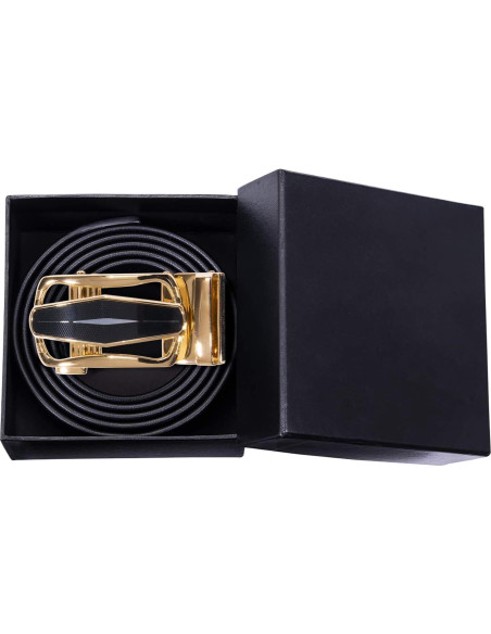 Cinturón Ratchet Barry.Wang Cuero Genuino Ajustable 2.86cm