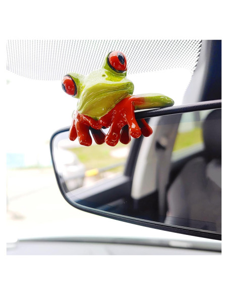 Adorno Rana Verde Motaney para Espejo Retrovisor y Consola