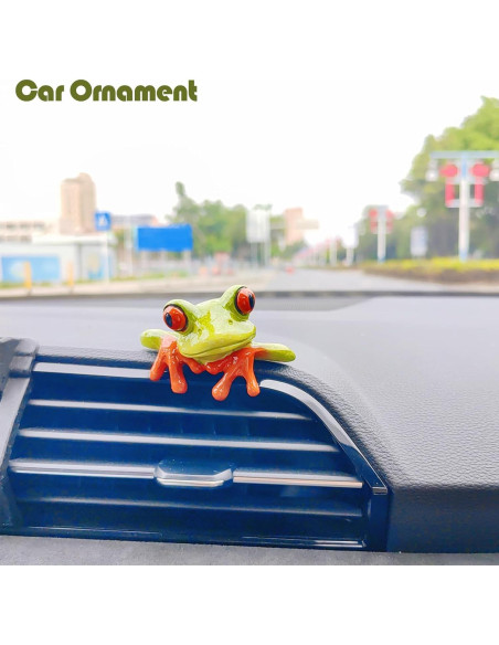 Adorno Rana Verde Motaney para Espejo Retrovisor y Consola