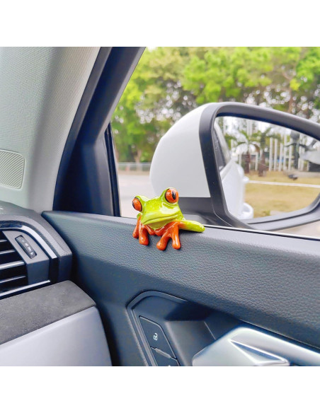 Adorno Rana Verde Motaney para Espejo Retrovisor y Consola