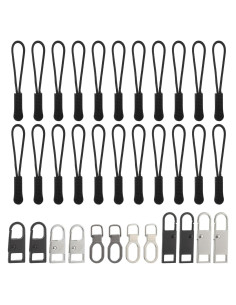 Kit de 32 Tiradores de Cremallera Universal QfwdfcTrenz - Metal y Plástico