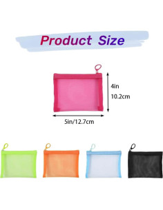 Paquete de 5 bolsas de malla con cremallera ZSlactp 13x10cm 2