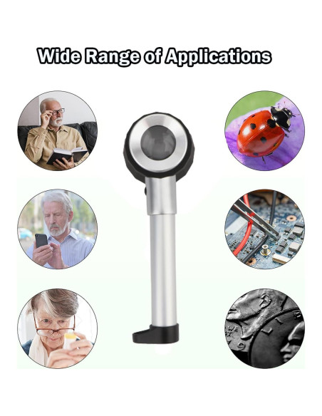 Lupa de Joyero Rongon 10X con Luz LED y Escala 25mm