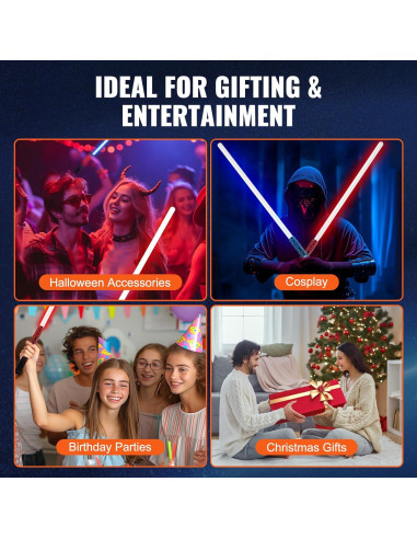 Sable de Luz VEVOR 78.74 cm RGB Recargable para Duelos