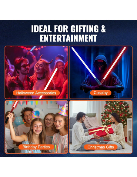 Sable de Luz VEVOR 78.74 cm RGB Recargable para Duelos