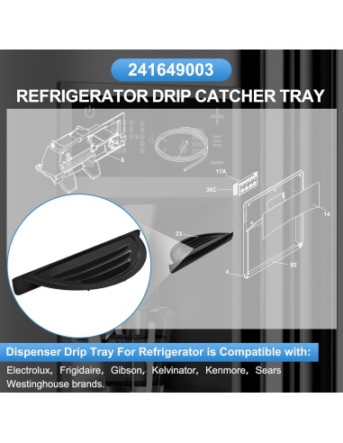 Bandeja de Goteo 241649003 MOHTOL para Refrigerador Frigidaire