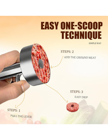 Prensa para Albóndigas de Acero Inoxidable Genérico 0.14 kg