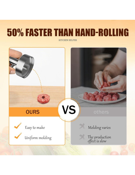 Prensa para Albóndigas de Acero Inoxidable Genérico 0.14 kg