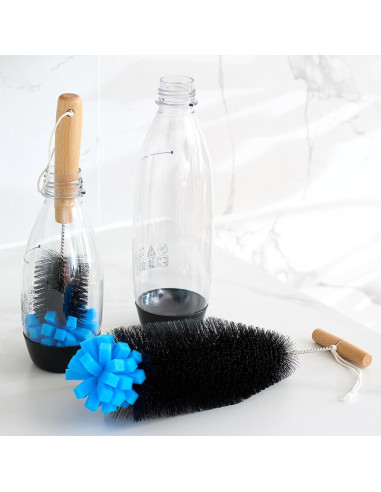 Set de 2 Cepillos de Botella Mimorou con Mango de Madera