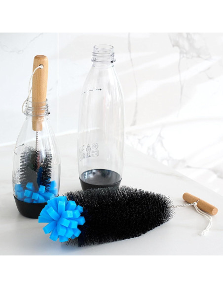 Set de 2 Cepillos de Botella Mimorou con Mango de Madera