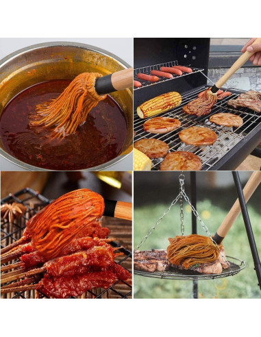 Brochas de Basting para BBQ YOKIOU 45.72 cm con 4 cabezales