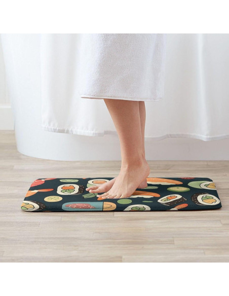 Alfombra de Entrada LKWSCGHM 49.5x80 cm Antideslizante Floral