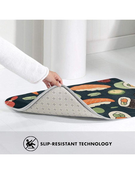Alfombra de Entrada LKWSCGHM 49.5x80 cm Antideslizante Floral