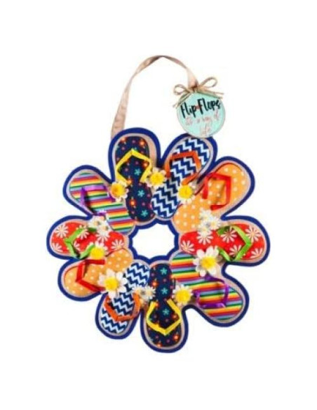 Bandera Decorativa Evergreen 45.72x45.72 cm Chanclas Coloridas