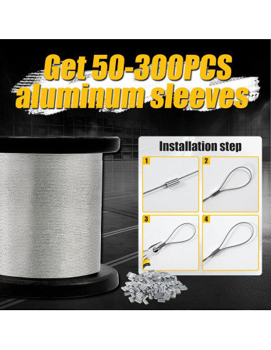 Cable de Acero Inoxidable 316 Uyenseoy 400FT 0.79mm Trenzado