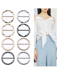 Clip Anillo Bufanda Seda SEMINI 35mm Color 5 - 8 Piezas 2