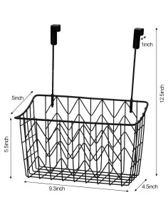 Organizador Colgante AVLA 2 Cestas Rejilla Metal 12.5x9.3x4.5cm 2