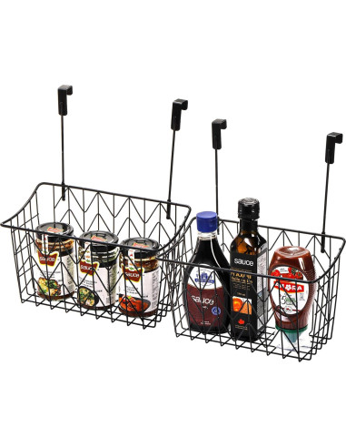 Organizador Colgante AVLA 2 Cestas Rejilla Metal 12.5x9.3x4.5cm