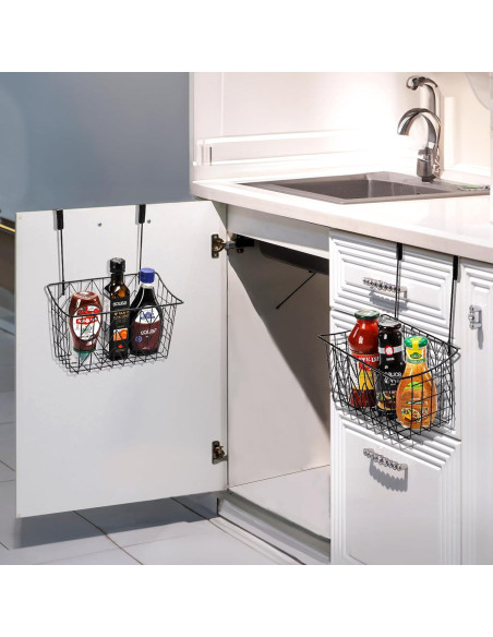 Organizador Colgante AVLA 2 Cestas Rejilla Metal 12.5x9.3x4.5cm