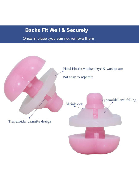 100 Piezas Narices de Seguridad Corazón Thalinfayi 14x15mm