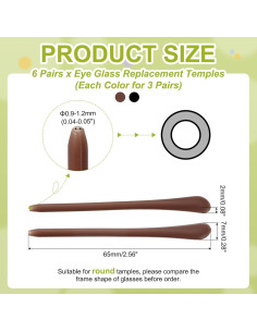 Templos de Reemplazo para Gafas PATIKIL Silicona Antideslizante 2