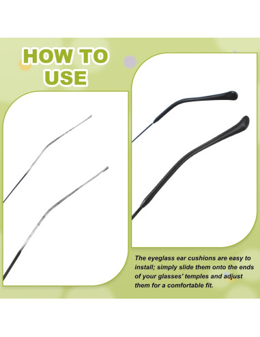 Templos de Reemplazo para Gafas PATIKIL Silicona Antideslizante