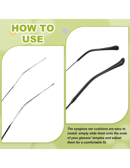 Templos de Reemplazo para Gafas PATIKIL Silicona Antideslizante